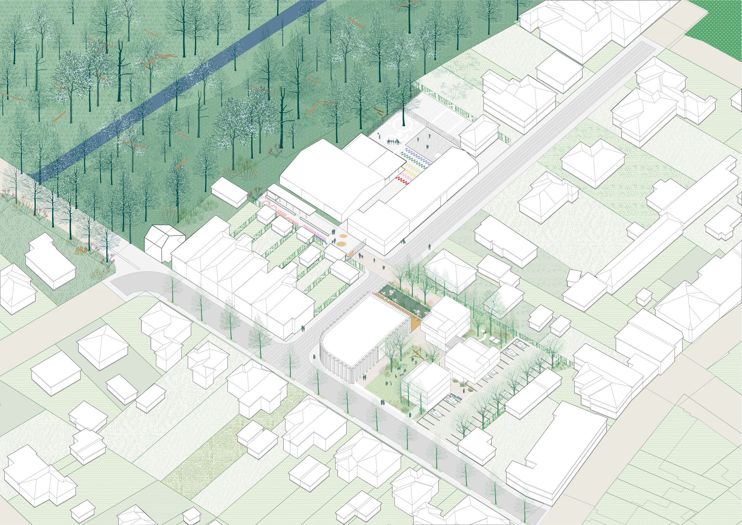 Schetsontwerp 3D grondplan Familieheem
