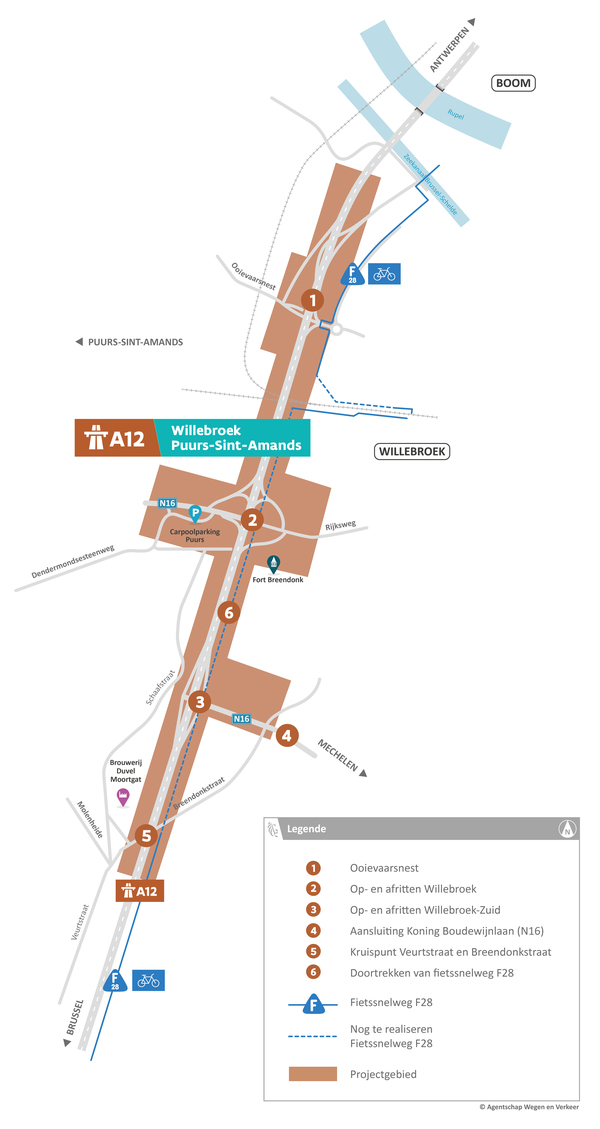 Schematische kaart projectgebied