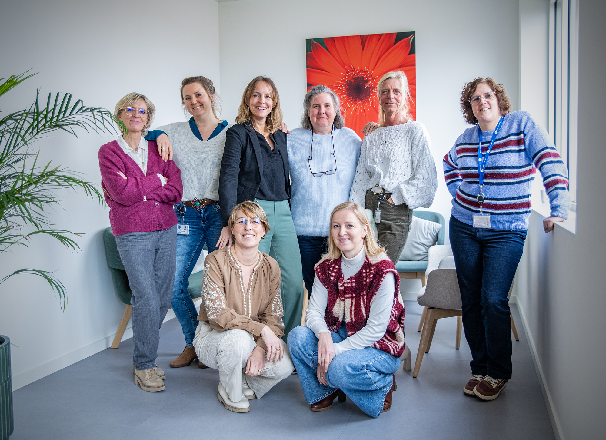 Groepsfoto van de financiële dienst