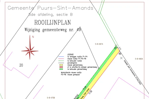 Rooilijnplan wijziging gemeenteweg nr. 49
