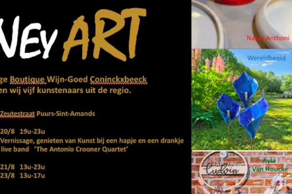 VineyArt Kunst tentoonstelling, juwelen, keramiek, beelden, bloemsierkunst, digital art