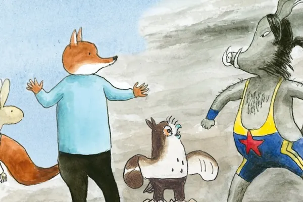 Kunstendag voor Kinderen: Vos en Haas samen in het bos