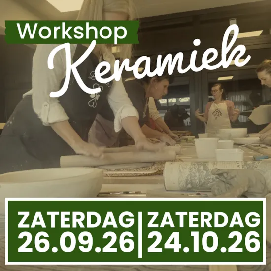 WORKSHOP KERAMIEK: 26/09 (+ Glazuren op 24/10)