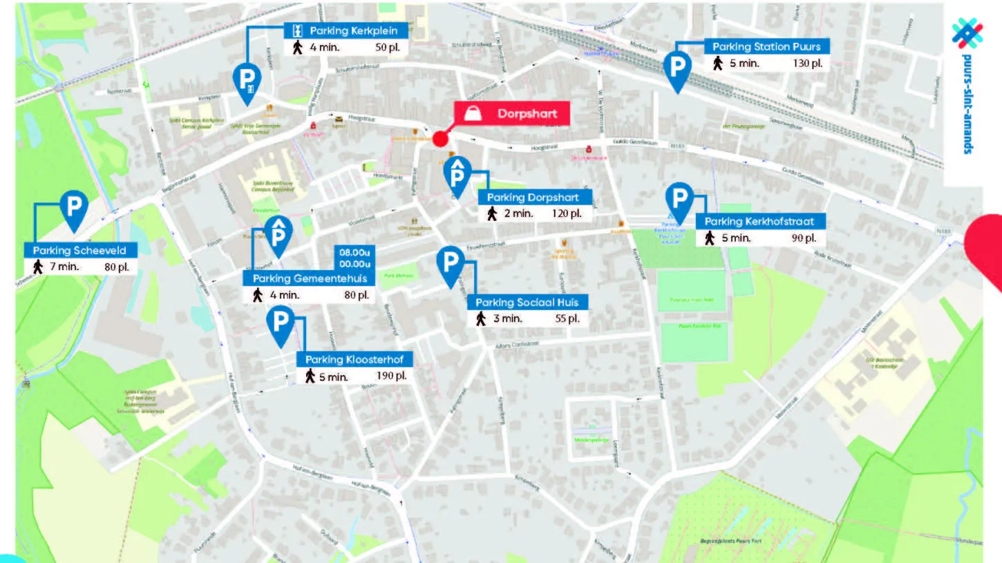 Parkeren in Puurs-centrum
